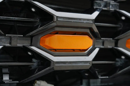 powoq 4-Piece Amber Grille Lights for 2022-2025 Chevy Silverado 1500 ZR2 - Amber Grille Lights